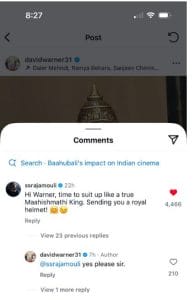 Watch it! The fever of Baahubali continues to thrive as David Warner steps into the character!