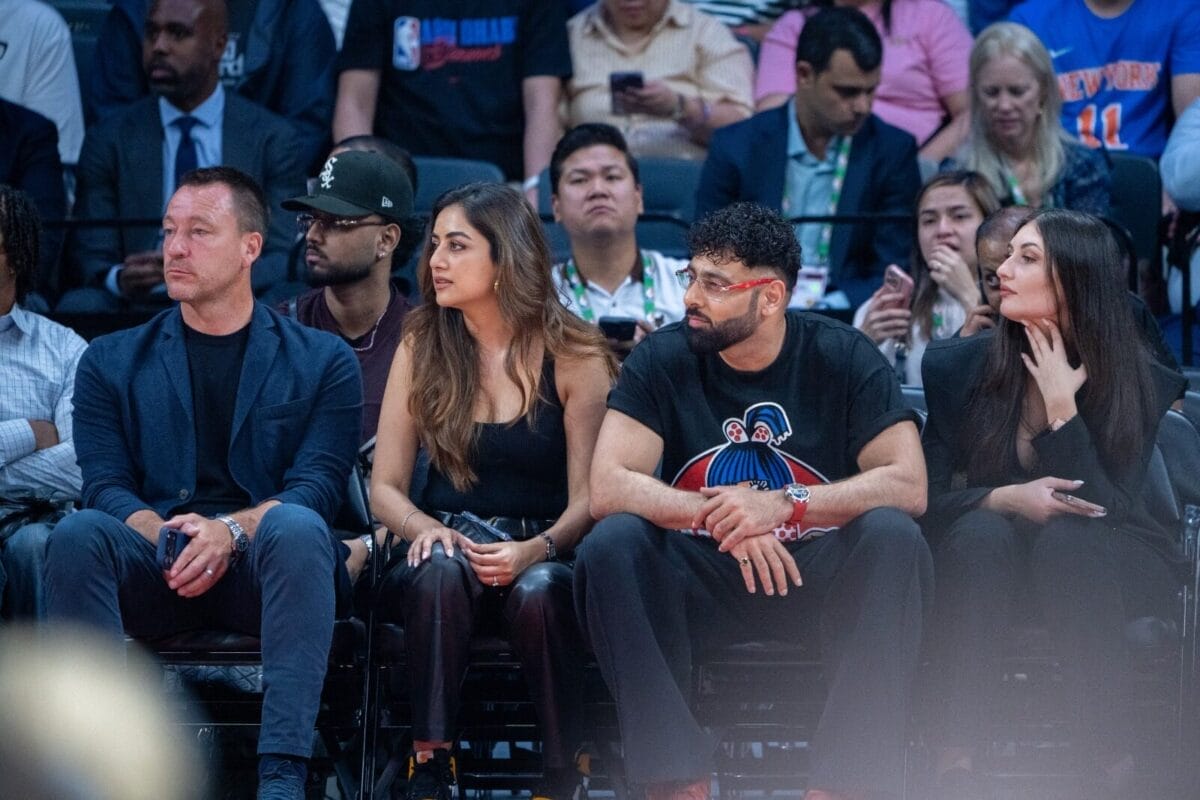 Badshah, Sonakshi Sinha and Zaheer Iqbal Courtside at NBA Abu Dhabi Games 2025