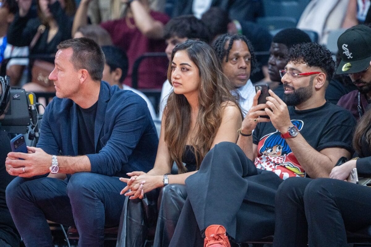 Badshah, Sonakshi Sinha and Zaheer Iqbal Courtside at NBA Abu Dhabi Games 2025
